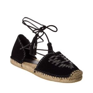 Isabel Marant Celsi Suede & Leather Espadrille, Black